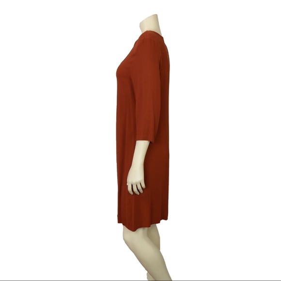 TCN TOTON COMELLA Twill Mini Dress, Brown, Size M - Picture 2 of 3